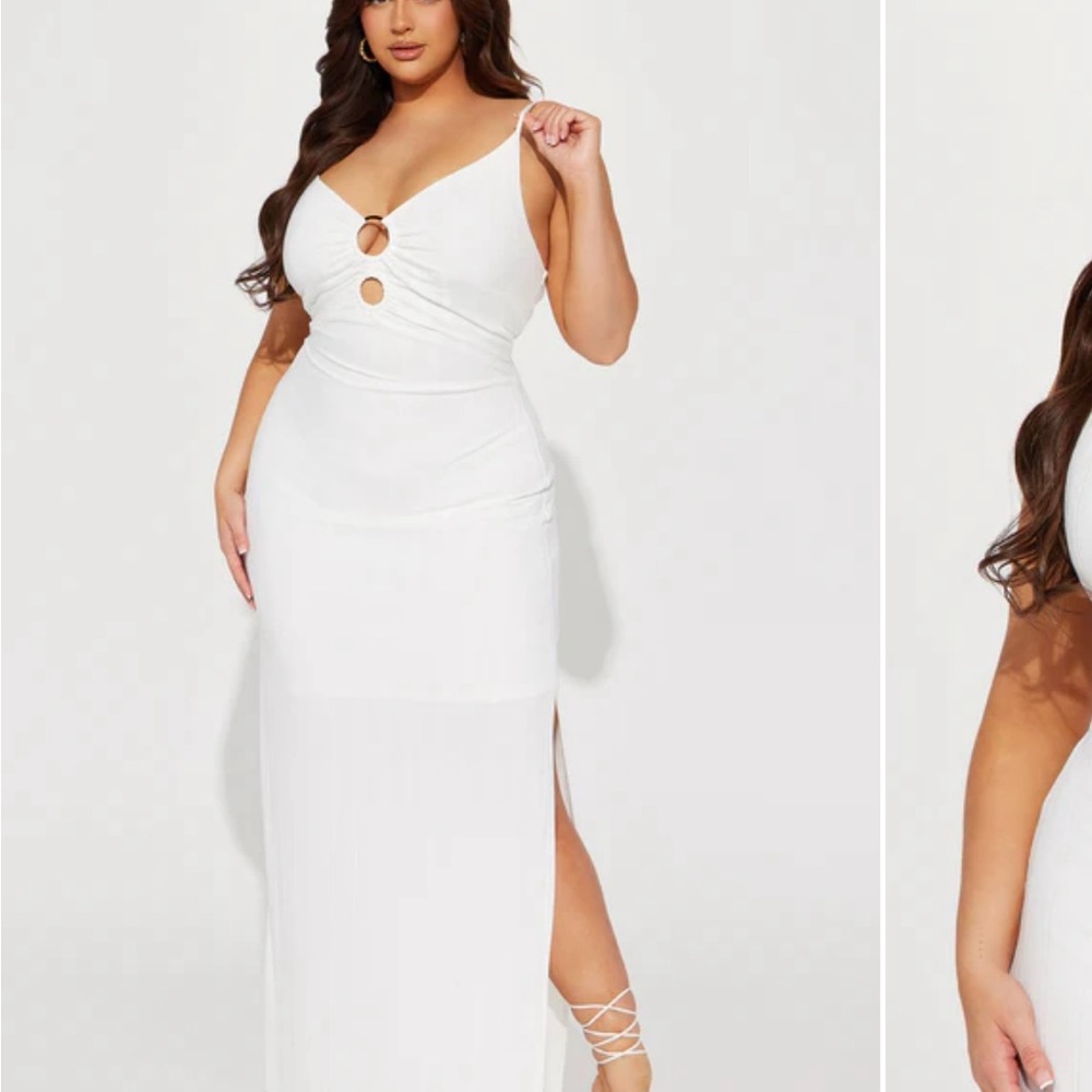 Fashion Nova Alexi Maxi Dress- Ivory